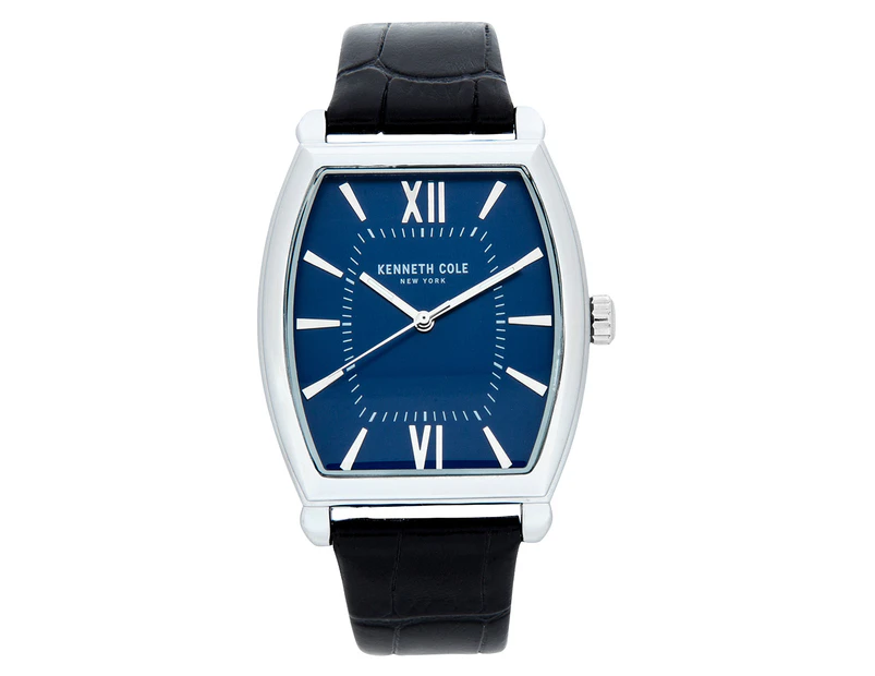 Kenneth Cole Men's 39mm 10031351 Leather Watch w/ Additional Strap - Blue/Black
