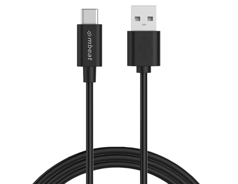Mbeat 2m Prime Usb-C To Usb-A Charge-Sync Cable - Black