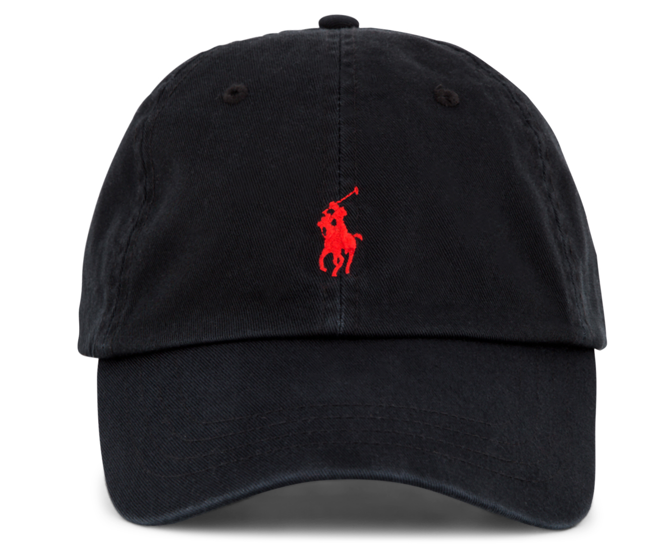 black polo baseball cap