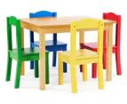 Tot Tutors Kids Small Table & Chair Set 5-Piece - Multi Colour
