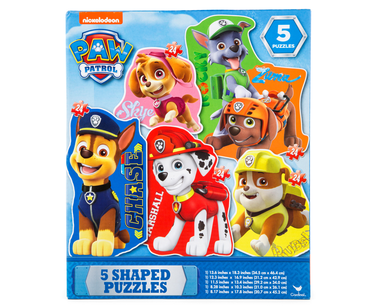 Paw Patrol 5 Shaped Puzzles | Mumgo.com.au