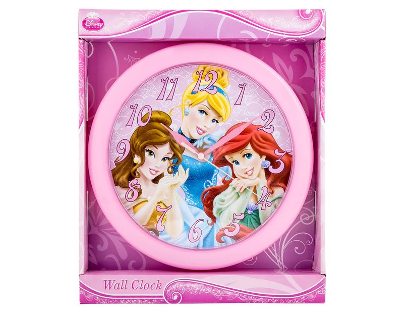 Disney Princess 25cm Round Wall Clock - Pink/Multi