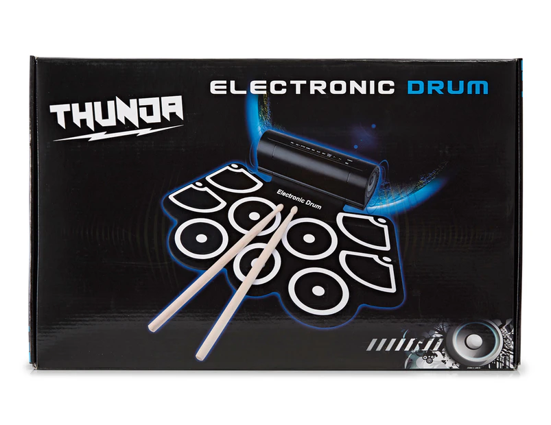 Thunda Electronic Drum Kit - Black