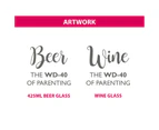 The Ultimate Parenting Survival Beer and Wine Glass Set