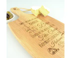 Engraved 'Sweet Dreams' Poem Wooden Cheese Serving Chopping Paddle Board
