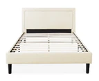 Istyle Wiltshire Double Bed Frame Fabric Beige