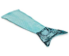 Kids' Sequin Mermaid Tail Blanket - Aqua Blue