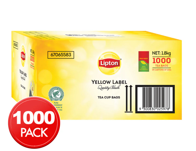 10 x Lipton Yellow Label Black Tea 100pk