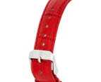 Tommy Hilfiger Women's 38mm Claudia Leather Watch - Silver/Red 