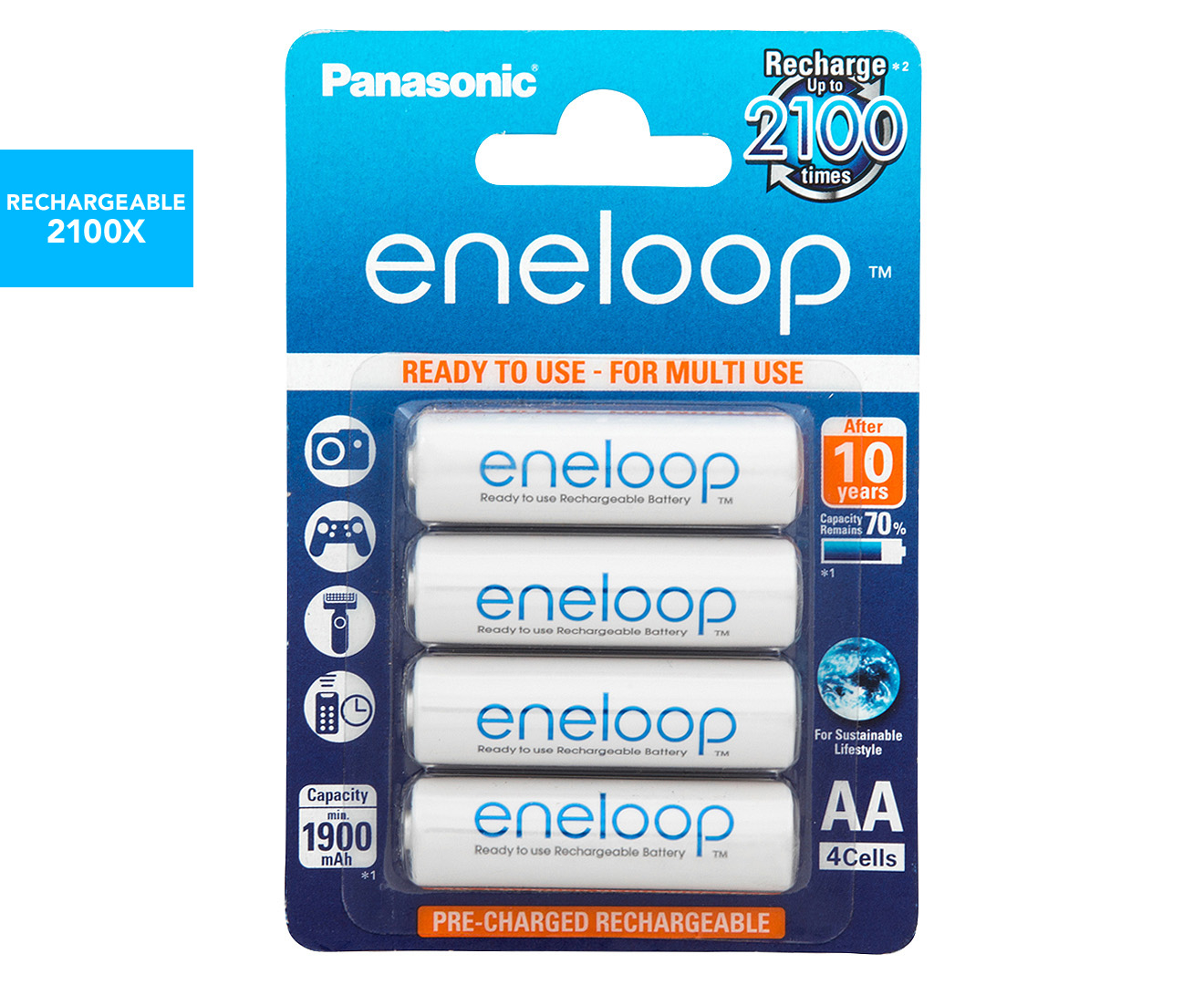 Panasonic Eneloop Rechargeable Aa Batteries 4 Pack Nz