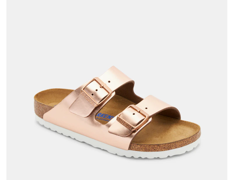 Birkenstock Arizona Soft Footbed Narrow Fit Sandals - Metallic Copper