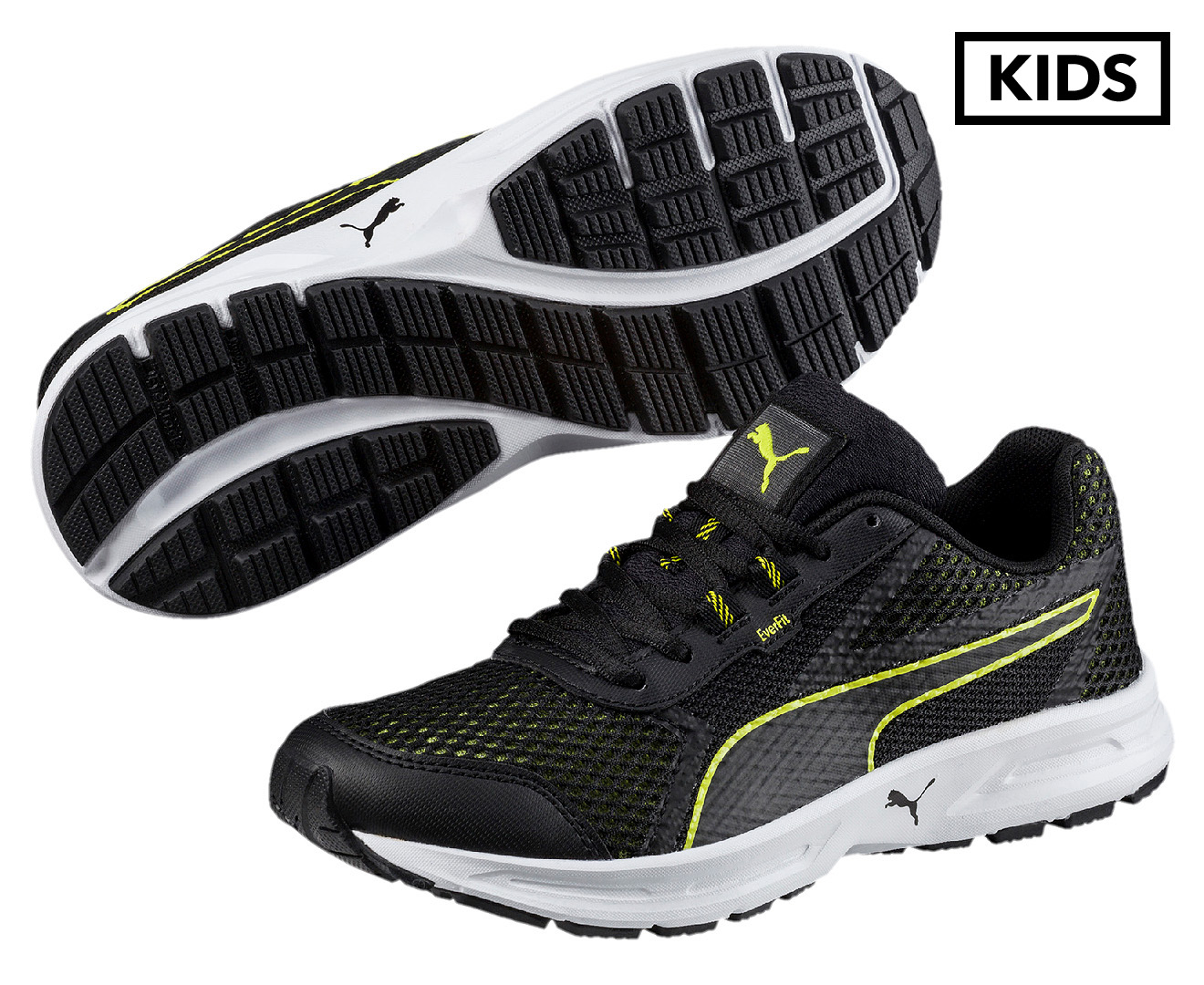 puma black shoes for school