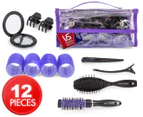 VS Sassoon Travel Hair Accessory 12pc Gift Set - Purple