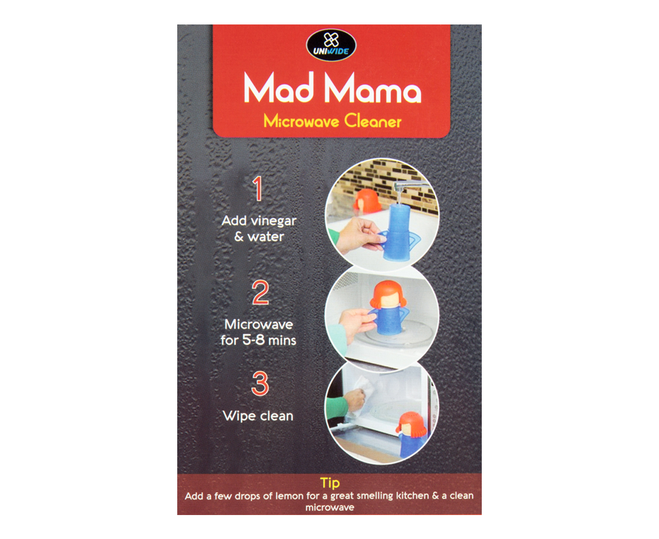Angry Mama Microwave Cleaner Angry Mom Microwave Oven Steam Cleaner and Disinfects with Vinegar and Water for Kitchens, Steamer Cleaning Equipment