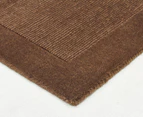 Rug Culture 165x115cm Deluxe Hand Loomed Wool Lux Rug - Taupe