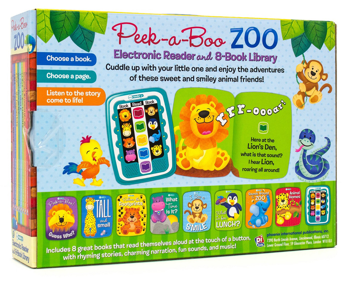 Peek-a-Boo Zoo Me Reader Jr Electronic Reader & 8-Book Library | Mumgo