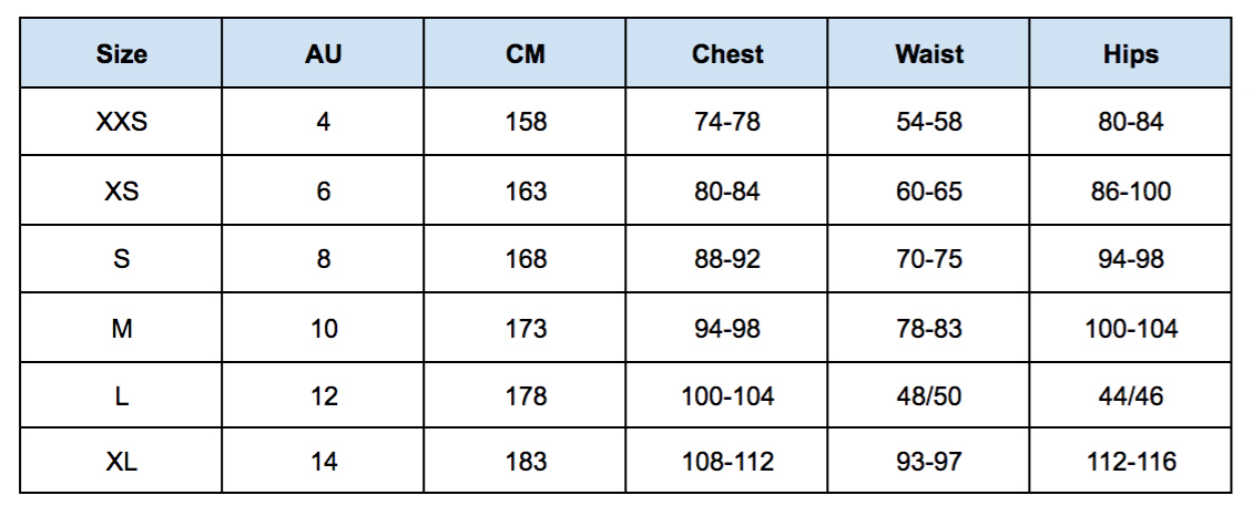 le coq size chart