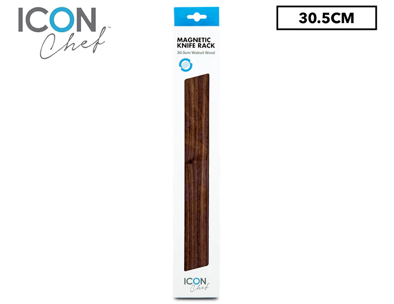 IconChef 30.5cm Magnetic Knife Rack - Walnut