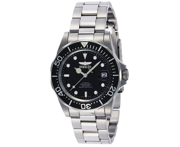 Invicta Men's Automatic Pro Diver 200m Black Dial Stainless Steel Watch 8926ob