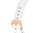 Pulsar Women's 36mm Leather Dress Watch - White/Rose Gold