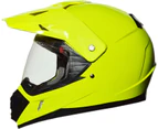 Full Face Dual Sport Motorcycle Motocross Helmet Neon Green