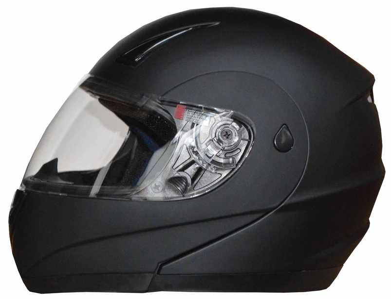 Full Face Modular Flip Up Front Motorcycle Helmet Matt Black AS/NZS1698