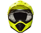 Full Face Dual Sport Motorcycle Motocross Helmet Neon Green