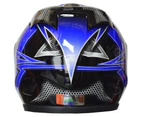 Full Face Motorcycle Helmet Blue