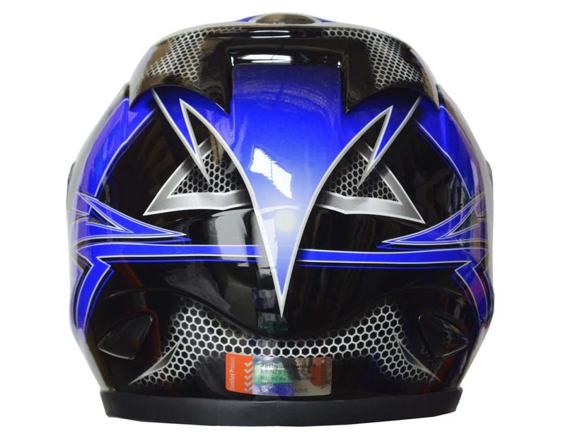 Full Face Motorcycle Helmet Blue