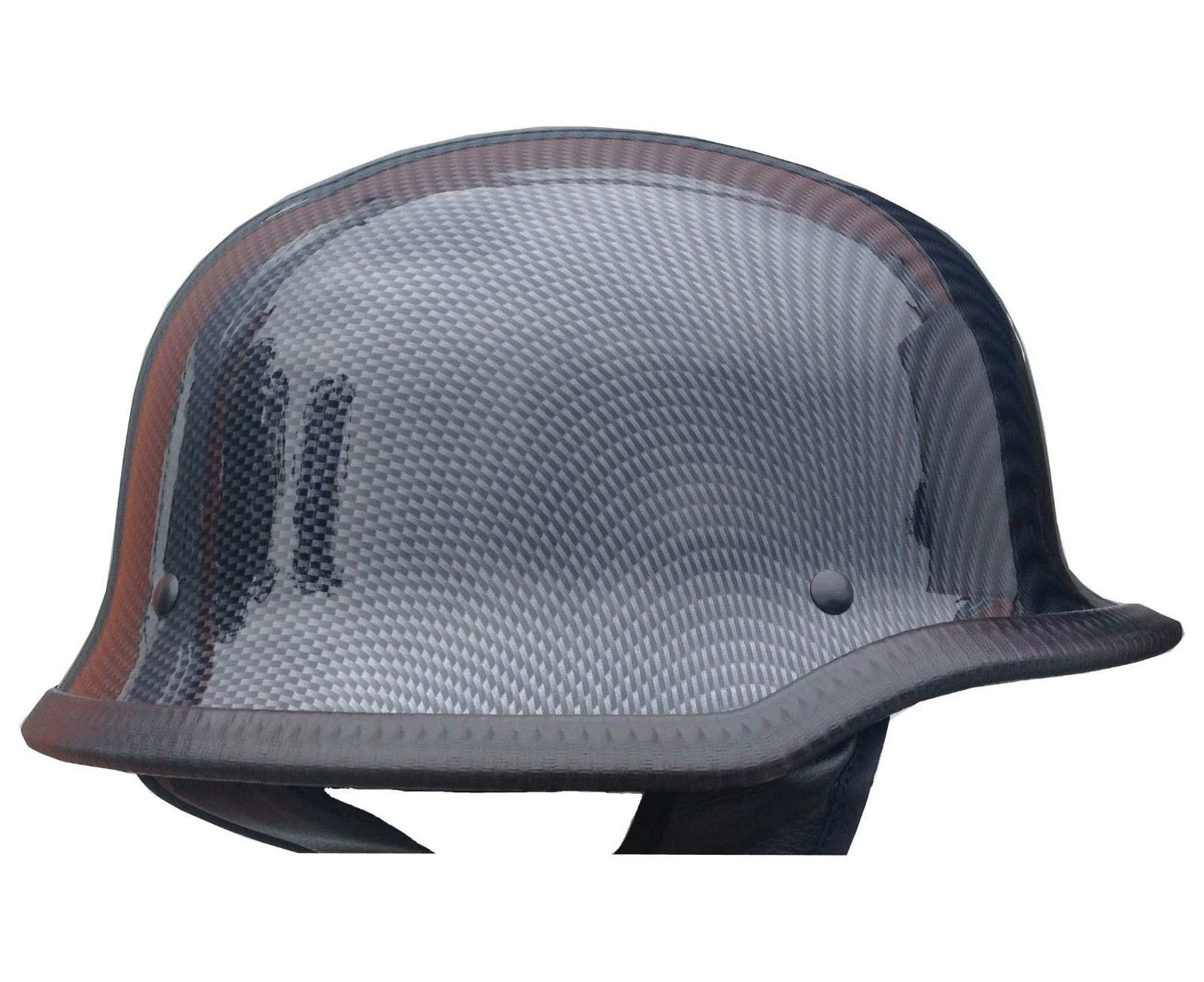 Open Face Skull Cap Motorcycle Helmet Carbon Fibre