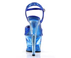 7" Heel Showgirl Glitter Sandals (Available in BLUE)