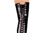 6” Heel Black Patent Thigh High Boots (Available in BLACK PATENT)
