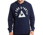 Le Coq Sportif Men's Classic Hooded Pull Over Sweater - Dress Blues