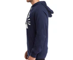 Le Coq Sportif Men's Classic Hooded Pull Over Sweater - Dress Blues