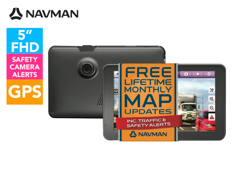 Navman MiVue Drive 5" GPS & Full HD Dash Cam