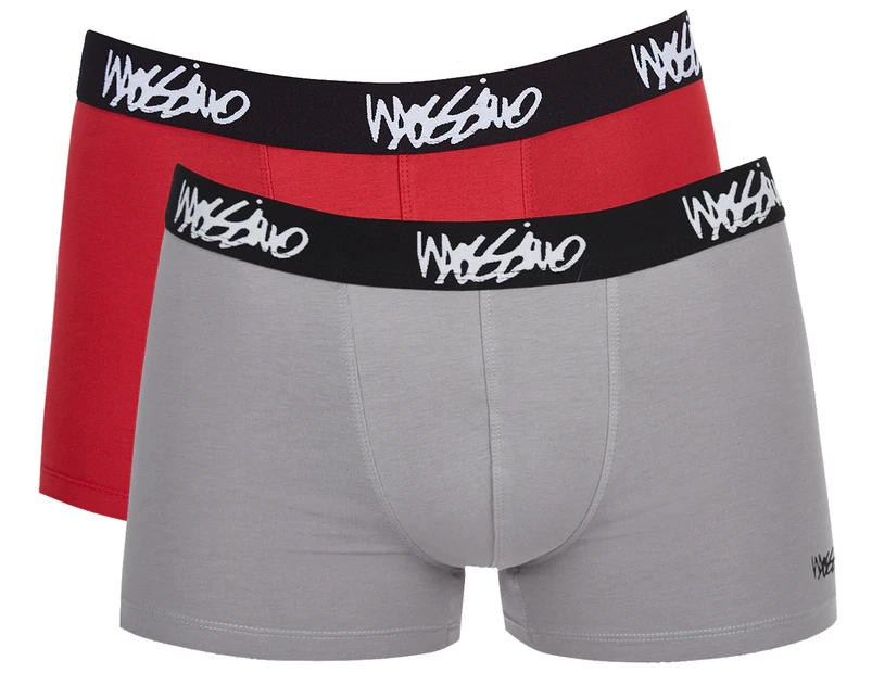 Mossimo Men's Trunk 2-Pack - Red/Grey