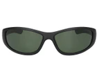 Dirty Dog Men's DD Boofer Polarised Sunglasses - Satin Black/Green