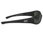 Dirty Dog Men's DD Boofer Polarised Sunglasses - Satin Black/Green