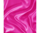 Luxury Soft Silky Satin Double Size Quilt Cover Set-Fushia
