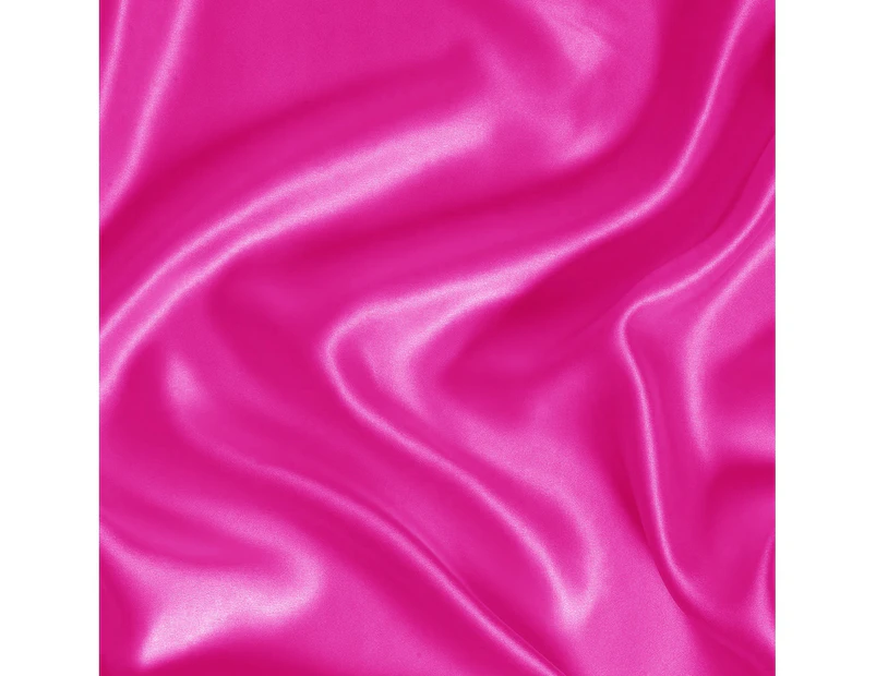 Luxury Soft Silky Satin Double Size Quilt Cover Set-Fushia