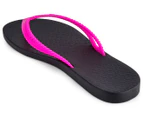 Ipanema Girls' Maize Thongs - Black/Pink