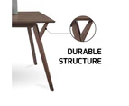 Designer Dining Table 150 x 90cm Solid Wood 6 Seater Scandinavian - Walnut