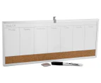Dry Erase Magnetic Whiteboard Set - White