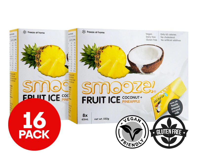 2 x Smooze Fruit Ice Coconut & Pineapple 8pk