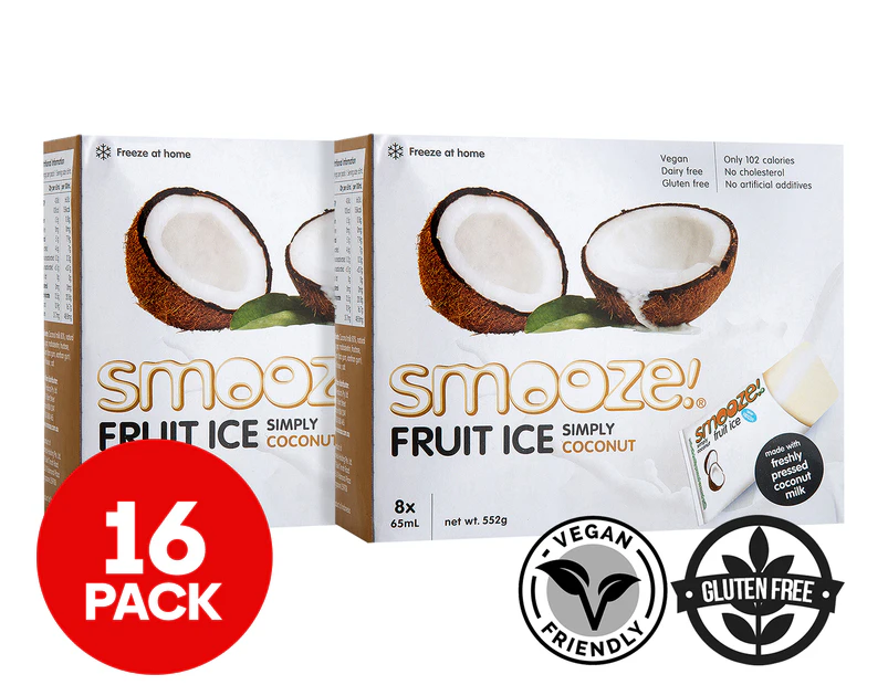 2 x Smooze Fruit Ice Simply Coconut 8pk