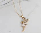 Mestige Fairy Dust Necklace w/ Swarovski® Crystals - Gold
