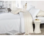 2000TC Five Star Luxury Queen Bed Quilt cover set -White