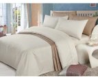 2000TC Five Star Luxury Queen Bed Quilt cover set -Ivory