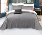 2000TC Five Star Luxury Queen Bed Quilt cover set -Pewter