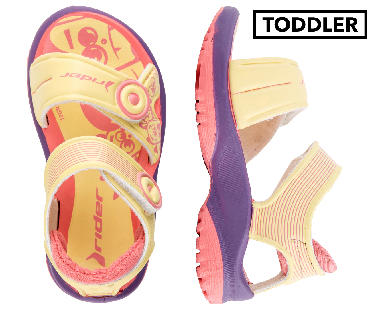 Rider Toddler Girls' K2 Twist Sandal - Yellow/Pink